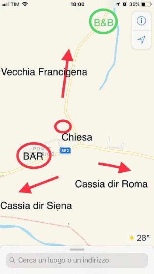 Francigena Bed & Breakfast San Casciano dei Bagni Eksteriør bilde